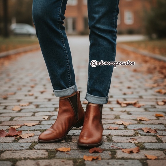 Frye Carly Zip Cognac Leather Chelsea Ankle Bootie - Picture 3 of 14